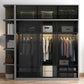Contemporary Wood and Tempered Glass Wardrobe Freestanding Wardrobe Armoire without Light Clearhalo 'Armoires & Wardrobes' 'armoires_wardrobes' 'Bedroom Furniture' 'furn' 'furn_armoires_wardrobes' 'Furniture' 1200x1200_1049d675-ad29-455e-bcbb-9b57301028b1