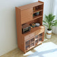 Servegnate -sideboard contemporanea supporto a buffet in legno massiccio con armadi e cassetti
