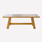 Modern Pine Trestle Dining Table Wood Rectangle Table in Natural Clearhalo 'Dining Tables & Seating' 'Dining Tables' 'dining_table' 'furn' 'furn_dining_table' 'Furniture' 'Kitchen & Dining Furniture' 1200x1200_104bdbee-3bde-44b2-a5c4-58ad4b2b5066