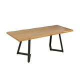 Ensemble de restauration industriel 1/2/4/5 Pièces en bois massif double piédestal Dinette