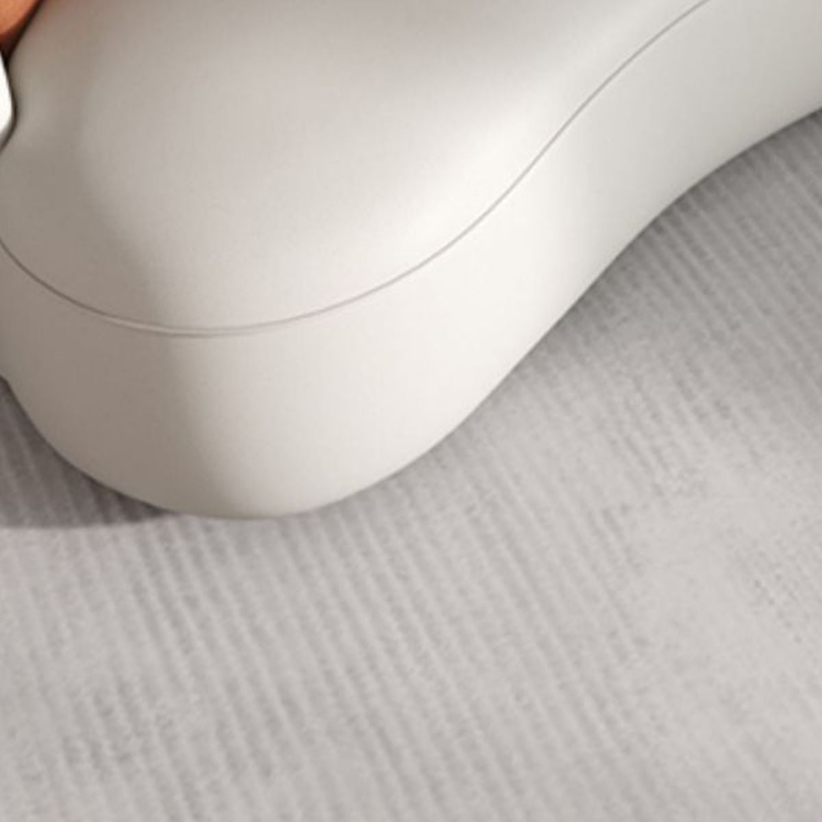 Canapé en faux cuir contemporain canapé arrière en blanc et orange