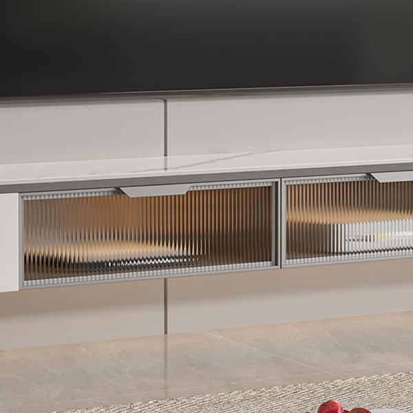 Contemporary TV Console Floating Faux Stone Media Console for Home Clearhalo 'furn' 'furn_tv_stands_entertainment_centers' 'Furniture' 'Living Room Furniture' 'TV Stands & Entertainment Centers' 'TV Stands & Media Storage Furniture' 'tv_stands_entertainment_centers' 1200x1200_104cdac7-49bb-4010-9e7e-f8f2c8934ba7