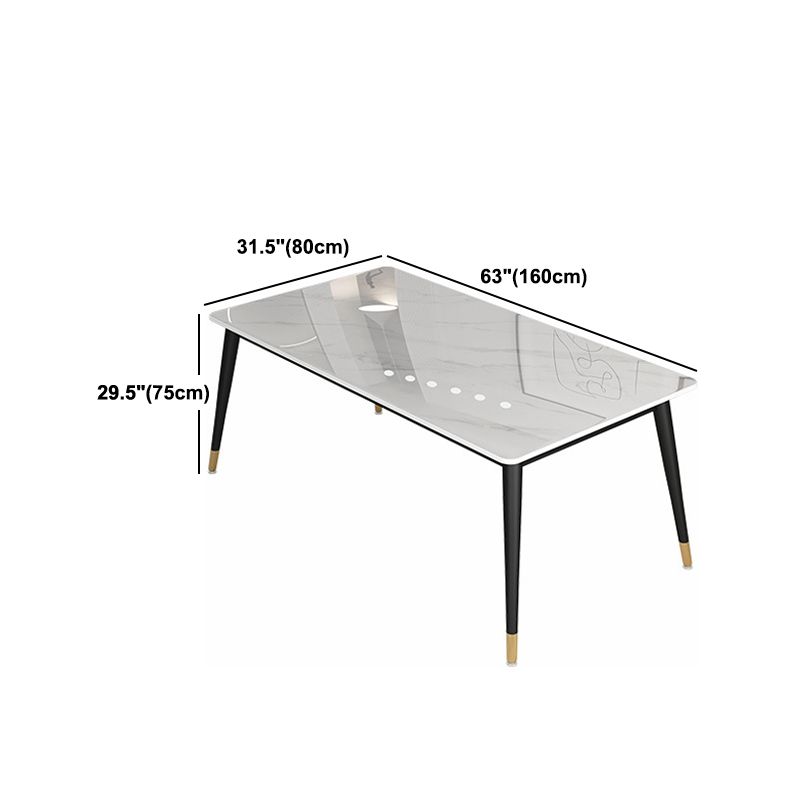 Glam Style Sintered Stone Dining Set Round 1/4/5/7 Pieces Dining Set