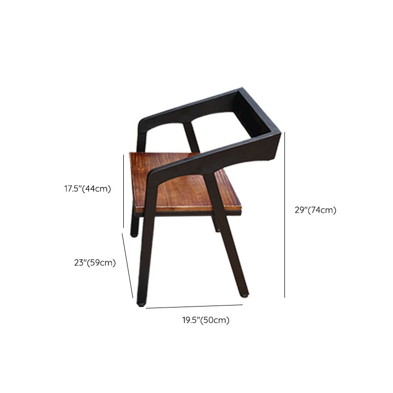 Metal Side Dining Chairs Industrial Open Back Dining Side Chair