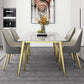 Slate and Metal Table Glam Style Minimalist Rectangular Dining Table Clearhalo 'Dining Tables & Seating' 'Dining Tables' 'dining_table' 'furn' 'furn_dining_table' 'Furniture' 'Kitchen & Dining Furniture' 1200x1200_1053772d-cdce-47e5-9e6c-bf225a52f58a