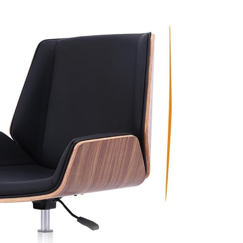 Silver Metal Modern Conference Chair Mid-Back and Leather Conference Chair Clearhalo 'furn' 'furn_office_chair' 'Furniture' 'furniture_office_chair' 'Office Chairs' 'Office Furniture' 'office_chair' 1200x1200_10538ef8-d760-4201-9718-cc2032b6a177