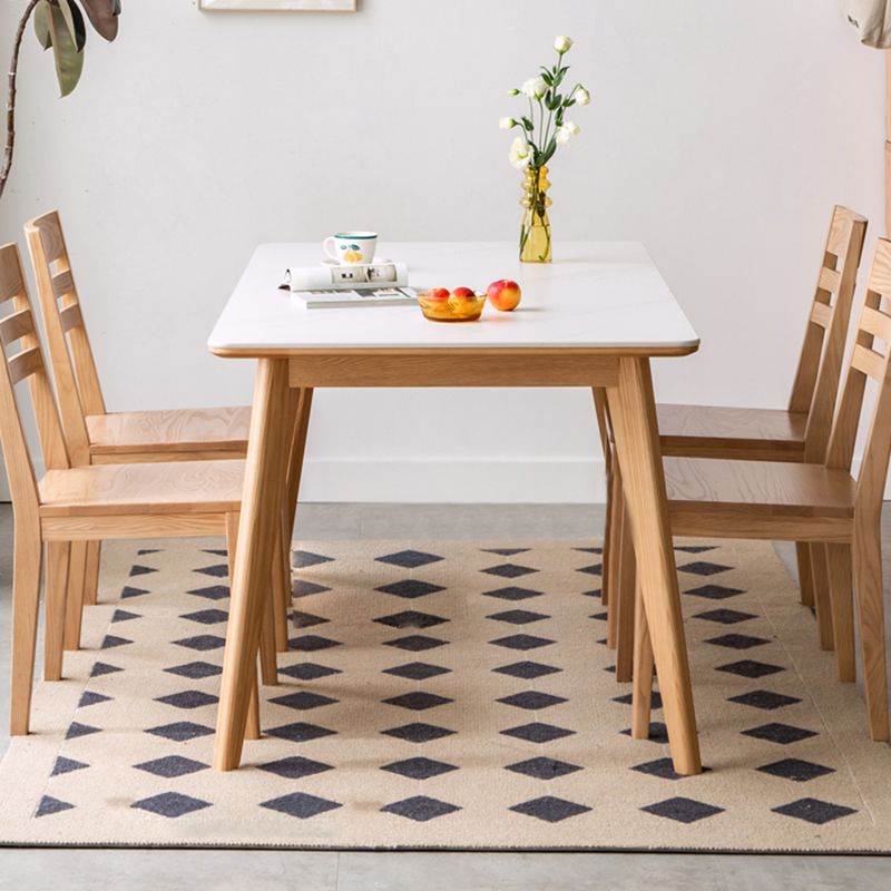 Modern Style Dinette Set 1/5 Pcs Rectangle Solid Wood Dinette Table with Dining Chair Clearhalo 'Dining Room Sets' 'Dining Tables & Seating' 'dining_room_set' 'furn' 'furn_dining_room_set' 'Furniture' 'Kitchen & Dining Furniture' 1200x1200_105443df-fc93-47e5-b81f-520080b5fb6e