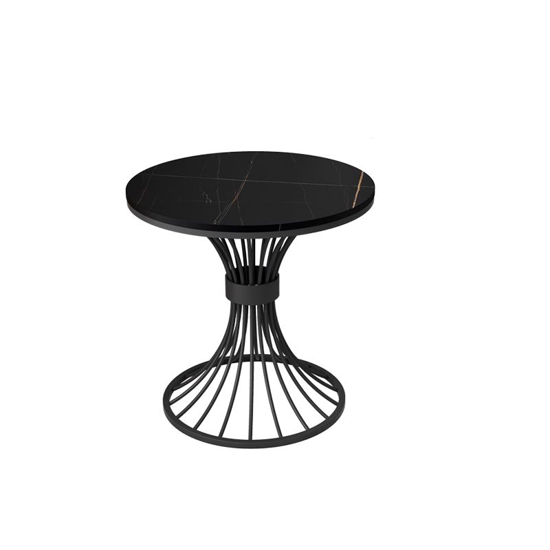 Modern Round Marble Top Side Table Ironcraft Pedestal End Table Clearhalo 'Coffee & Accent Tables' 'End & Side Tables' 'end_side_tables' 'furn' 'furn_end_side_tables' 'Furniture' 'Living Room Furniture' 1200x1200_105497b1-c608-4ccd-bed3-e2388079425c