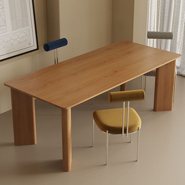 Solid Wood Rectangle Dining Table Modern Contemporary Kitchen Wood Table with 4 Legs Clearhalo ' dining_table' 'Dining Tables & Seating' 'Dining Tables' 'furn' 'furn_dining_table' 'Furniture' 'furniture_dining_table' 'Kitchen & Dining Furniture' 'kitchen&dining_furn' 'kitchen' 'kitchen_dining_table' 1200x1200_1054dc2f-084a-4a05-9c42-6e8f3cf73678