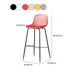 Eigentijdse emmer lage rug armloze barkrukken met metalen basis