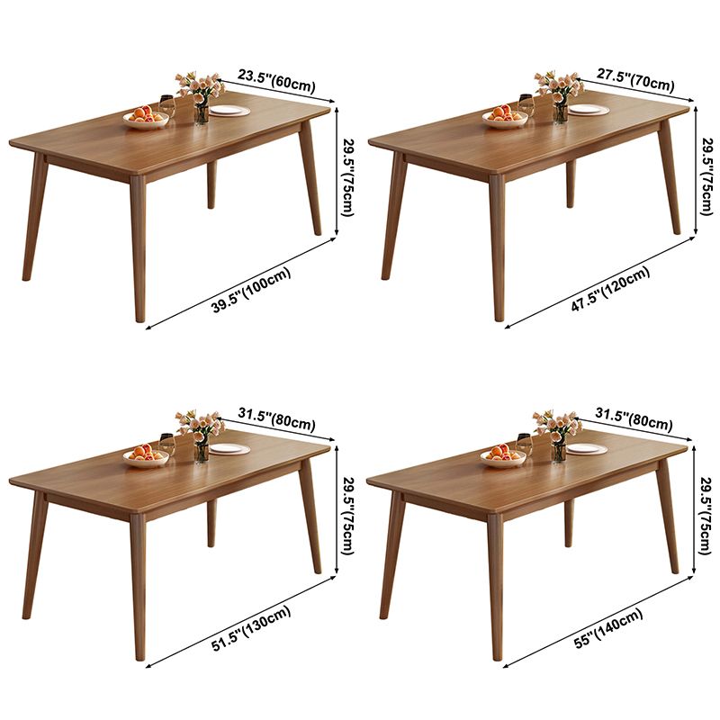 Modern Solid Wood Brown Dining Table Rectangle Shape Standard Dining Table for Kitchen Clearhalo ' dining_table' 'Dining Tables & Seating' 'Dining Tables' 'furn' 'furn_dining_table' 'Furniture' 'furniture_dining_table' 'Kitchen & Dining Furniture' 'kitchen&dining_furn' 'kitchen' 'kitchen_dining_table' 1200x1200_105a5341-1a5e-4e54-939b-917cb682c736