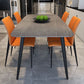 Simplicity Style Sintered Stone Dining Table 4 Legs Carbon Steel Base Rectangle Table for Home Clearhalo ' dining_table' 'Dining Tables & Seating' 'Dining Tables' 'furn' 'furn_dining_table' 'Furniture' 'furniture_dining_table' 'Kitchen & Dining Furniture' 'kitchen&dining_furn' 'kitchen' 'kitchen_dining_table' 1200x1200_105c353e-64e1-4cf7-a3fa-54e9666f9ff4