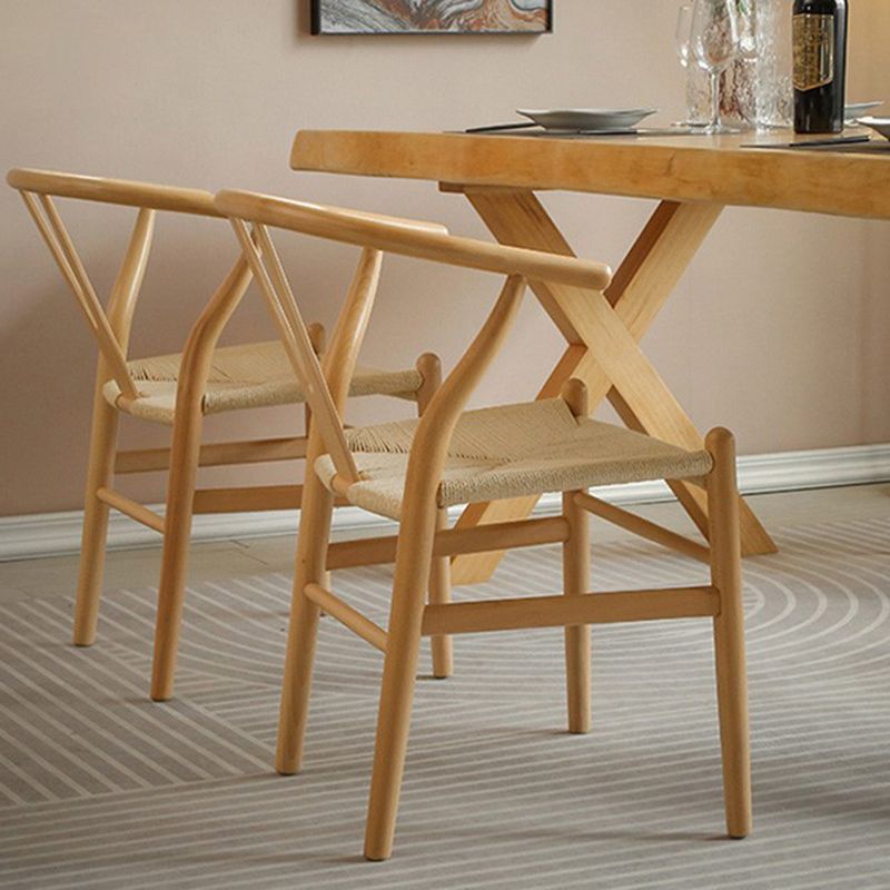 Solid Wood Dining Set 1/2/5 Pcs Rectangle Dining Table and Wishbone Chairs Clearhalo 'Dining Room Sets' 'Dining Tables & Seating' 'dining_room_set' 'furn' 'furn_dining_room_set' 'Furniture' 'Kitchen & Dining Furniture' 1200x1200_10612c78-209b-4f6d-abf0-3fddcb6cf00c