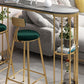 Glam Oval Bar Table Set 1/3 Pieces Stone Counter Table with Upholstered Stools Clearhalo 'Bar Furniture' 'furn' 'furn_home_bar_bar_sets' 'Furniture' 'Home Bars & Bar Sets' 'home_bar_bar_sets' 'Kitchen & Dining Furniture' 1200x1200_1061ddb5-655e-46a8-9485-ba80ab5c77d7