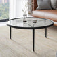 Clear Glass Top Round Coffee Table 3 Legs Cocktail Nesting Table Set Clearhalo 'Coffee & Accent Tables' 'Coffee Tables' 'coffee_tables' 'furn' 'furn_coffee_tables' 'Furniture' 'Living Room Furniture' 1200x1200_1063ab9f-d621-4e0b-86b0-d38bc38a4814