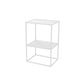 Industrial Bedside Cabinet Glass and Iron Nightstand for Bedroom