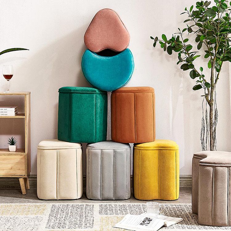 Contemporary Specialty Pouf Ottoman Plain Velvet Stain Resistant Boucle Ottoman Clearhalo 'furn' 'furn_ottomans_poufs' 'Furniture' 'Living Room Furniture' 'Ottomans & Poufs' 'ottomans_poufs' 1200x1200_106488de-b598-4ffd-a8db-4748602279ee