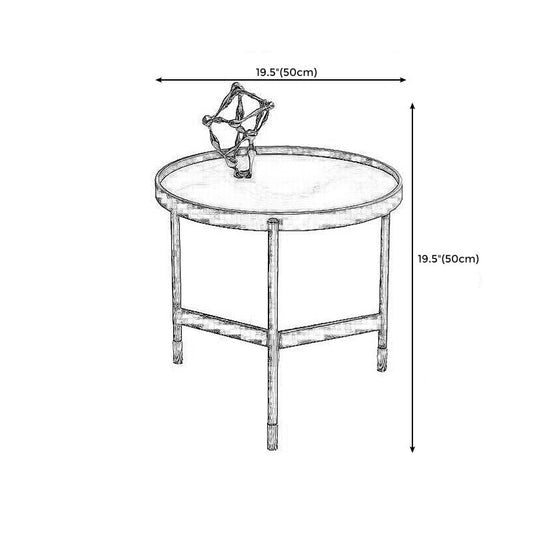 3 Legs Base Design Black Metal Base Rock Slab Top Round Coffee Table Clearhalo 'Coffee & Accent Tables' 'Coffee Tables' 'coffee_tables' 'Furniture' 'furniture_coffee_tables' 'Living Room Furniture' 1200x1200_10659672-468b-4fb5-a5e9-eca274fc8eb5