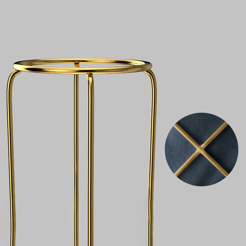 Glam Mental Leg Solid Ottoman Velvet Standard Fade Resistant Solid Color Round Ottoman Clearhalo 'furn' 'furn_ottomans_poufs' 'Furniture' 'Living Room Furniture' 'Ottomans & Poufs' 'ottomans_poufs' 1200x1200_1065ad46-f650-46f1-9b3a-d25570b013b7