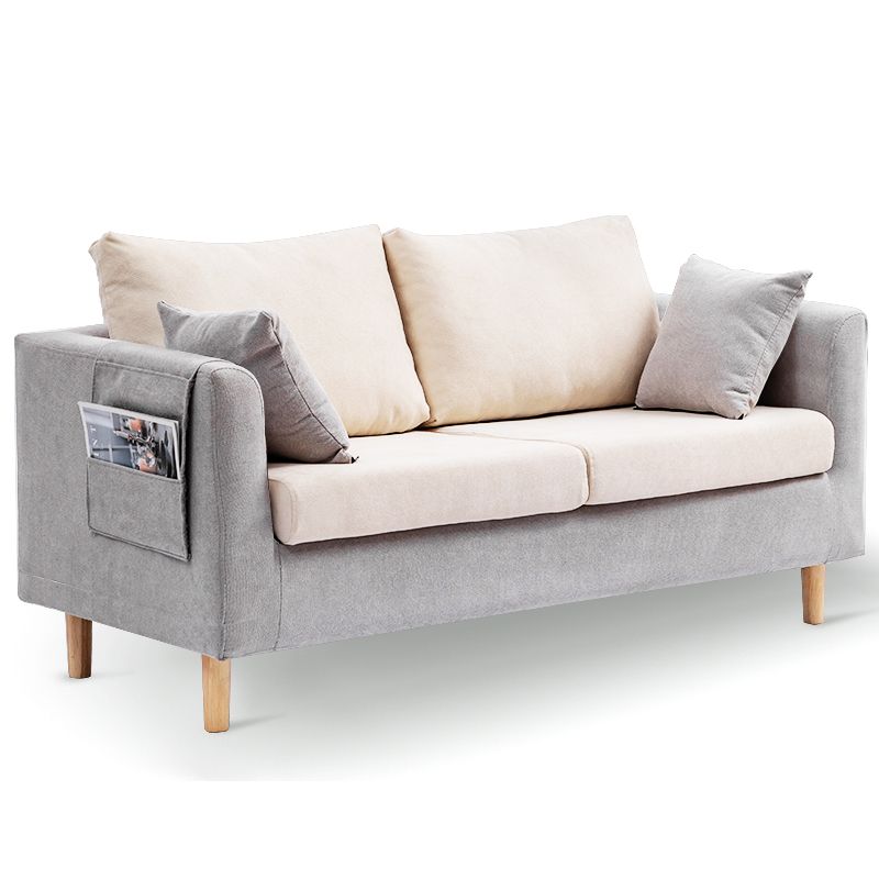 Moderne vierkante arm Standaard bank houten bank voor woonkamer