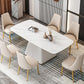 Glam 1/2/5/7 Pieces Dining Room Set with Leather Chairs Dining Furniture for Home Use Clearhalo 'Dining Room Sets' 'Dining Tables & Seating' 'dining_room_set' 'furn' 'furn_dining_room_set' 'Furniture' 'furniture_dining_room_set' 'Kitchen & Dining Furniture' 'kitchen&dining_furn' 'kitchen' 1200x1200_106689a6-7bb9-41de-a200-678d896c56a2