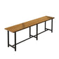 Rectangle Wood Top Counter Table Industrial Style Bar Table for Restaurant