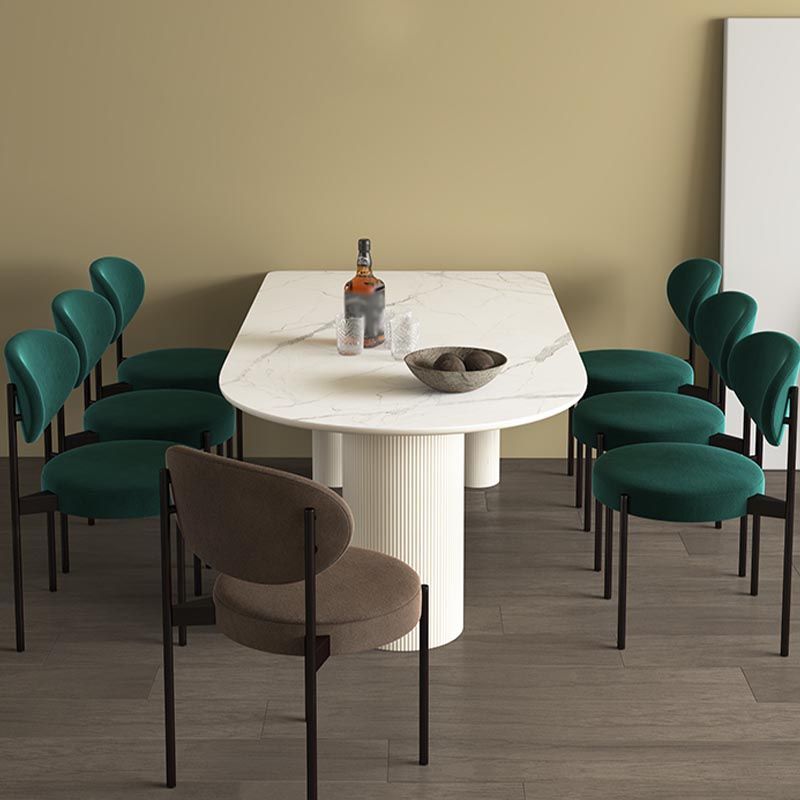 Stone Top Dining Table Traditional Luxury Dining Table with 3 Legs Clearhalo 'Dining Tables & Seating' 'Dining Tables' 'dining_table' 'furn' 'furn_dining_table' 'Furniture' 'furniture_dining_table' 'Kitchen & Dining Furniture' 'kitchen' 'kitchen_dining_table' 1200x1200_10681e8f-5008-49a8-b1f4-14128bcb109e