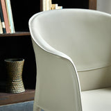 Modern Style Metal Dining Chairs Leather Arm Dining Room Chairs for Home Use