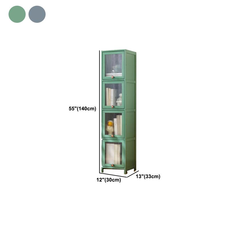 Rectangular Wood Cabinet, Modern Accent Chest  with Acrylic 4/5 - Door