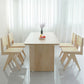 Rechthoekige eettafelset 1/2/5 stuks massief houten eettafel en stoelen