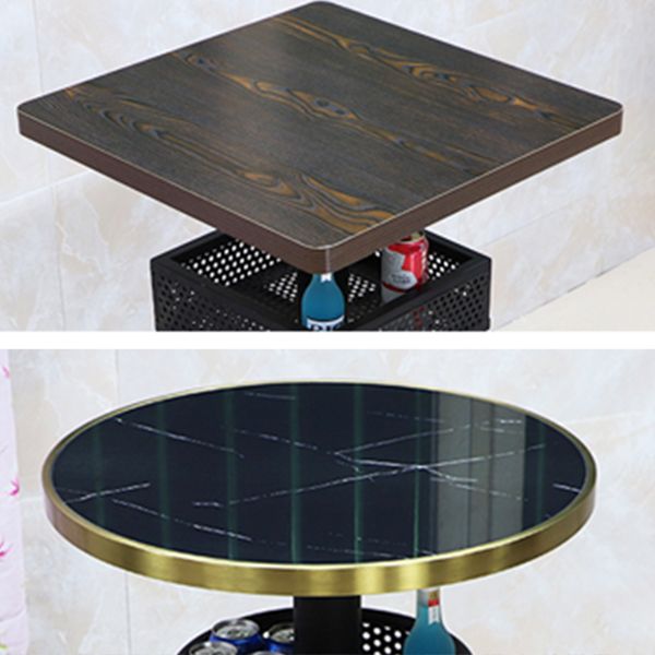 Industrial Wood Top Bistro Table Matte Finish Bar Table for Small Places Clearhalo 'Bar Furniture' 'Bar Tables' 'bar_tables' 'furn' 'furn_bar_tables' 'Furniture' 'Kitchen & Dining Furniture' 1200x1200_106e1dc9-0782-4029-94f4-74ccc8564bb7