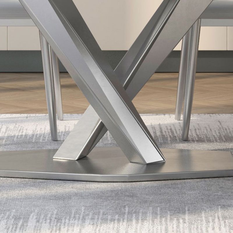 Sintered Stone Home Dining Table Modern Pedestal Base Dining Room Table