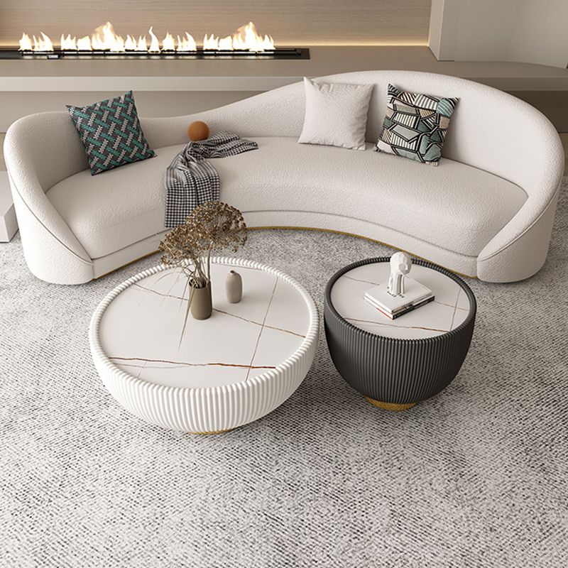 Northern European Curved Sofa 31.5" High Wool Settee in Beige Clearhalo 'furn' 'furn_sofas' 'Furniture' 'Living Room Furniture' 'Sofa' 'sofas' 1200x1200_1072a72d-0bd0-4688-987e-c113b918f844