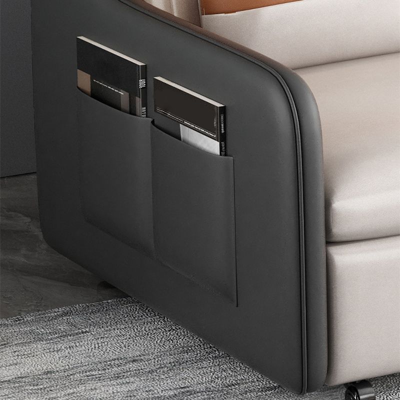 Faux leather Sleeper Sofa 32.28" Wide White Sofa Bed with Cushion Back Clearhalo 'furn' 'furn_futons' 'Furniture' 'Futons & Daybeds' 'Futons' 'Living Room Furniture' 1200x1200_107303f2-279a-44d7-b047-383ab26e9fb3