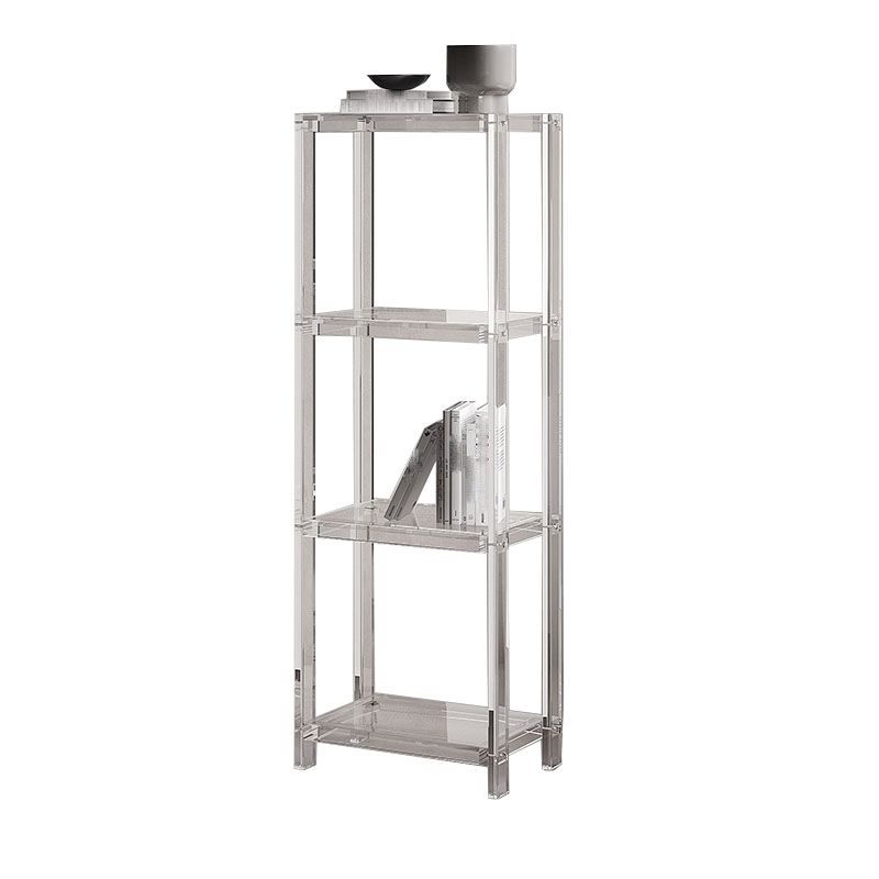 Libreria di libreria standard aperta contemporanea con scaffali