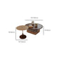 Zeitgenössischer Couchtisch, runder Kaffee-Cocktailtisch aus Holz