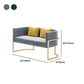 Smoking -Arm -Sofa 24,80 "W x 28,35" H Velvet Sofa Standard -Sofa