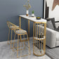 Free Form Pub-Set, 1/2/3-teiliges Bartisch- und Hocker-Set aus Metall und Samt