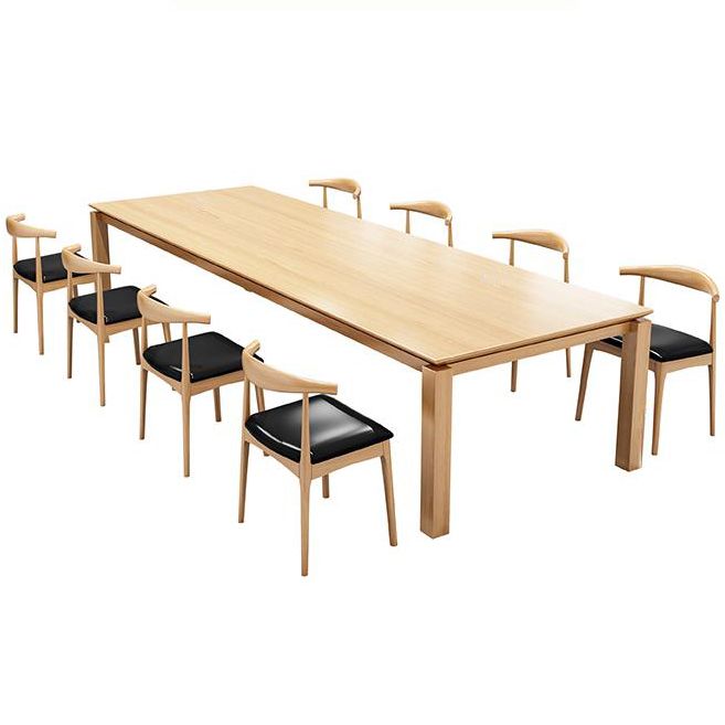 Rectangle Modern Table Solid Wood Fixed Dining Table with 4 Legs Clearhalo ' dining_table' 'Dining Tables & Seating' 'Dining Tables' 'furn' 'furn_dining_table' 'Furniture' 'furniture_dining_table' 'Kitchen & Dining Furniture' 'kitchen&dining_furn' 'kitchen' 'kitchen_dining_table' 1200x1200_107bcbca-5382-4f58-9ba3-5b124430cbaa