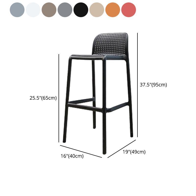 Contemporary Bar-stool Plastic Counter Bar Stool with Plastic Legs for Home Clearhalo 'Bar Furniture' 'Bar Stools' 'bar_stools' 'furn' 'furn_bar_stools' 'Furniture' 'furniture_bar_stools' 'Kitchen & Dining Furniture' 1200x1200_107c2dda-c87b-49fd-a199-3a3ce6097ddf