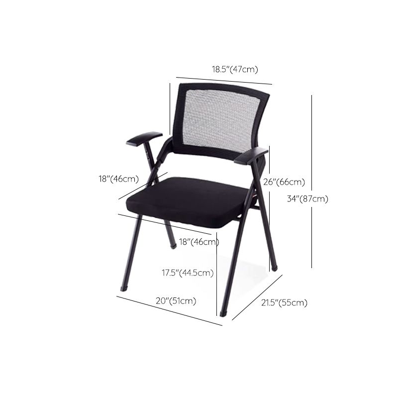 21" Wide Contemporary Desk Chair Black Low Back Conference Chair Clearhalo 'furn' 'furn_office_chair' 'Furniture' 'Office Chairs' 'Office Furniture' 'office_chair' 1200x1200_107c3630-de1a-4911-85f6-efbeedfda424
