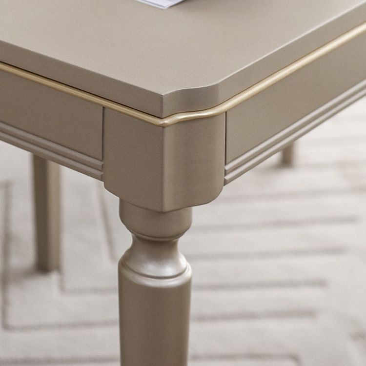 Rectangle Vintage Dining Table Champagne Tone Fixed Table for Home Use Clearhalo ' dining_table' 'Dining Tables & Seating' 'Dining Tables' 'furn' 'furn_dining_table' 'Furniture' 'furniture_dining_table' 'Kitchen & Dining Furniture' 'kitchen&dining_furn' 'kitchen' 'kitchen_dining_table' 1200x1200_107c66e4-d722-4ab8-bf61-437b95689cea