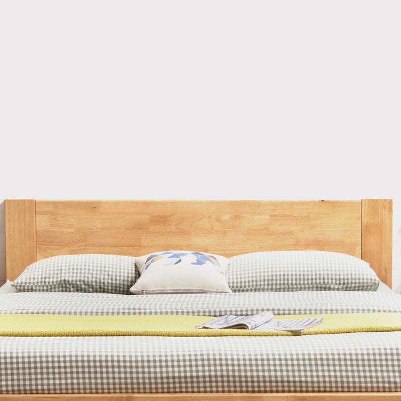 Modern Solid Color Panel Bed Rubberwood Standard Bed with Headboard Clearhalo 'Bedroom Furniture' 'Beds' 'furn' 'furn_beds' 'Furniture' 1200x1200_107d7dd3-b289-4f14-8af5-e920ef5f5b72