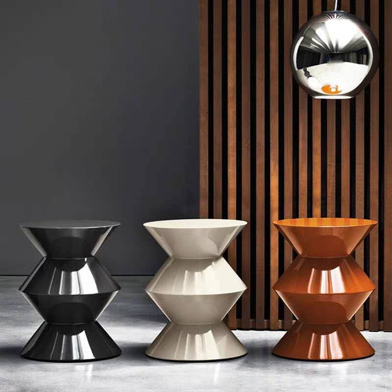 Mid-Century Modern Round Top Sofa Side Table Abstract End Table for Living Room Clearhalo 'Coffee & Accent Tables' 'End & Side Tables' 'end_side_table' 'end_side_tables' 'furn' 'furn_end_side_tables' 'Furniture' 'furniture_end_side_table' 'Living Room Furniture' 1200x1200_107e5163-2fd0-4325-a70a-5d8da717720a