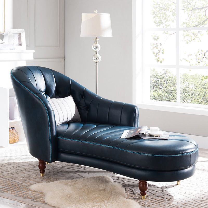 Nordic Style Leather Chair Solid Color Chaise Lounge Couch for Bedroom Clearhalo 'Chairs & Seating' 'Chaise Lounge' 'chaise_lounge' 'furn' 'furn_chaise_lounge' 'Furniture' 'Living Room Furniture' 1200x1200_107e95e6-f658-4e0c-a354-f161ffba77aa