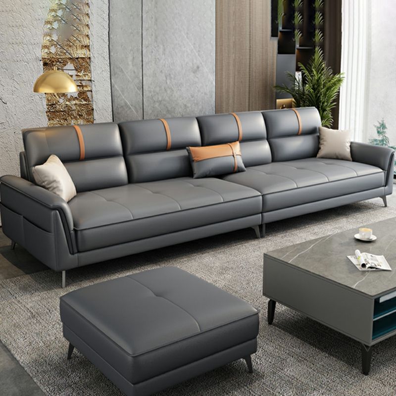 35.43 "brede hedendaagse bank faux leer met kussentoparmkussens sofa