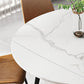 Modern Stone Round Table Standard Height Dining Table with 4 Legs Clearhalo 'Dining Tables & Seating' 'Dining Tables' 'dining_table' 'furn' 'furn_dining_table' 'Furniture' 'Kitchen & Dining Furniture' 1200x1200_1081517c-f88a-4f1e-a5a5-173f2cbc1850
