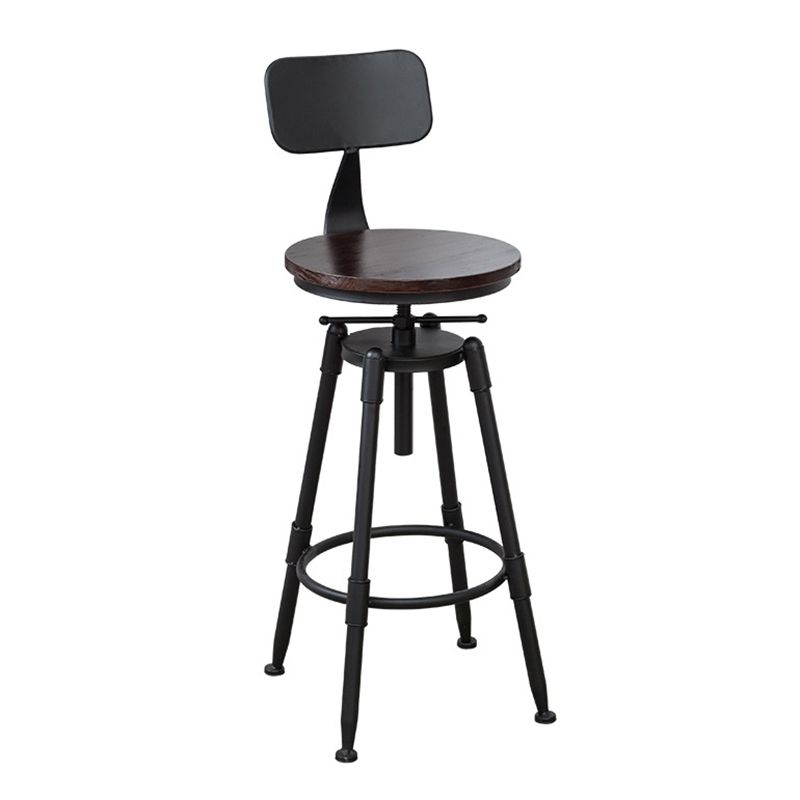 Industrial Bar and Counter Stool Adjustable Height Stool with 4 Black Legs Clearhalo 'Bar Furniture' 'Bar Stools' 'bar_stools' 'furn' 'furn_bar_stools' 'Furniture' 'furniture_bar_stools' 'Kitchen & Dining Furniture' 1200x1200_1081c1c3-058a-499c-81de-2a5d2e6998da