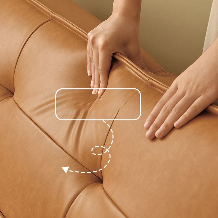 Armless Faux Leather Sofa Mid Century Modern Tufted Back Sofa Clearhalo 'furn' 'furn_sofas' 'Furniture' 'Living Room Furniture' 'Sofa' 'sofas' 1200x1200_108312a0-a728-4d46-a320-47908bd073f0