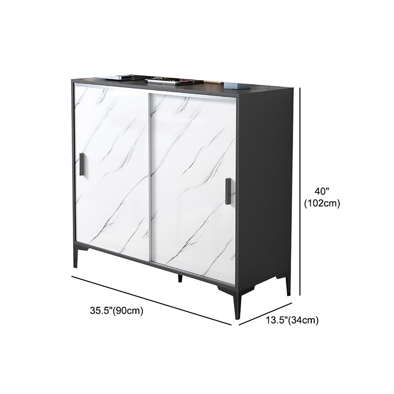 Artificial Wood Dining Room Sideboard Cabinet Modern Credenza with Storage and Drawer Clearhalo 'buffet_sideboard' 'Buffets & Sideboards' 'furn' 'furn_buffet_sideboard' 'Furniture' 'furniture_buffet_sideboard' 'Kitchen & Dining Furniture' 1200x1200_10844cfe-69f3-4dd0-847b-18e44179a4ca